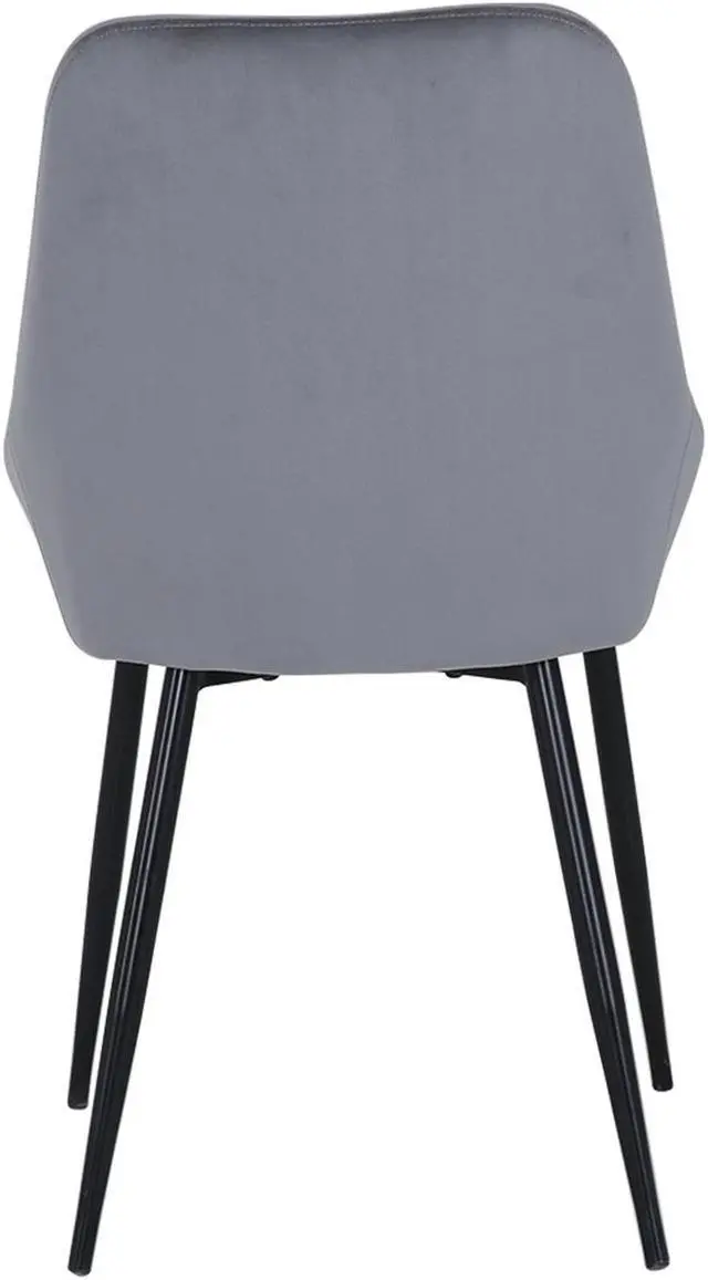 Alt view image 5 of 7 - FAMOYI Offical Kitchen Modern Upholstered Dining Chair Set of 2, Metal Legs with Backrest for Living Room Dining Room Bedroom Gray