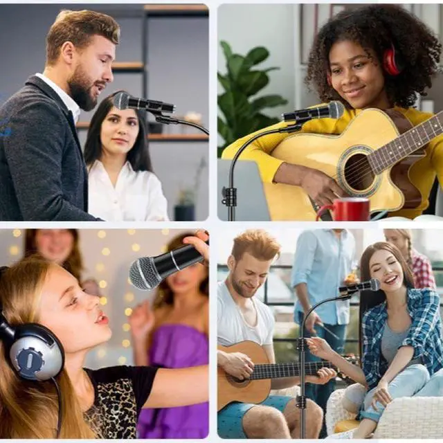 Alt view image 3 of 7 - Four legged Floor Microphone Stand. from 24" to 67"Extendable Height with Adjustable Angle. Comes with a storage bag for easy carrying and 2 Mic Clips.for Singing Performance and Podcast