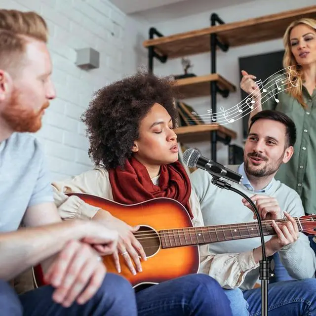 Alt view image 5 of 7 - Four legged Floor Microphone Stand. from 24" to 67"Extendable Height with Adjustable Angle. Comes with a storage bag for easy carrying and 2 Mic Clips.for Singing Performance and Podcast