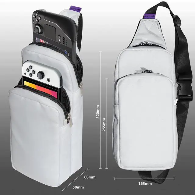Alt view image 4 of 7 - Travel Shoulder Backpack, compatible with Switch 2 and Switch, gaming consoles storage bag, and other travel digital product storage bags
