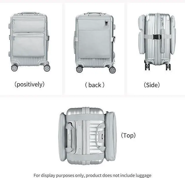 Alt view image 2 of 7 - Travel luggage portable storage bag,External Suitcase Organizer luggage bag, with Storage Pockets and Laptop Pockets,Slide On Adjustable Bag for Travel