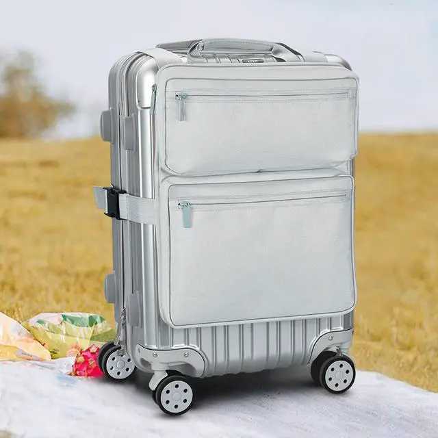 Alt view image 6 of 7 - Travel luggage portable storage bag,External Suitcase Organizer luggage bag, with Storage Pockets and Laptop Pockets,Slide On Adjustable Bag for Travel