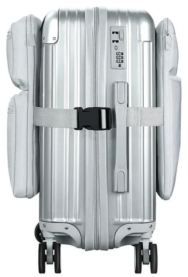 Alt view image 7 of 7 - Travel luggage portable storage bag,External Suitcase Organizer luggage bag, with Storage Pockets and Laptop Pockets,Slide On Adjustable Bag for Travel