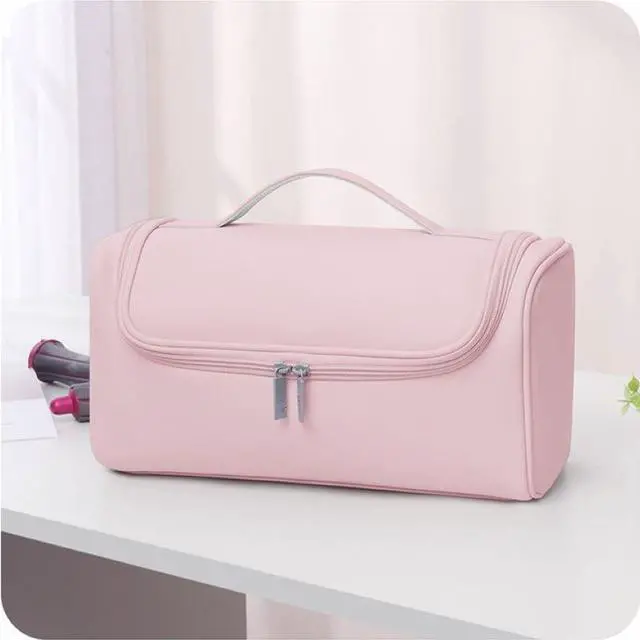 Alt view image 2 of 5 - Carrying Travel Case for Dys/Shark Flexstyle Complete Styler and Accessories,PU Portable Bag,with Hanging Hook,Storage bag for hairdressing tools Pink