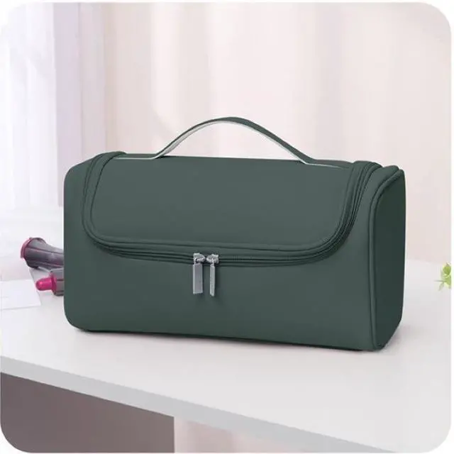 Alt view image 2 of 7 - Carrying Travel Case for Dys/Shark Flexstyle Complete Styler and Accessories,PU Portable Bag,with Hanging Hook,Storage bag for hairdressing tools Green