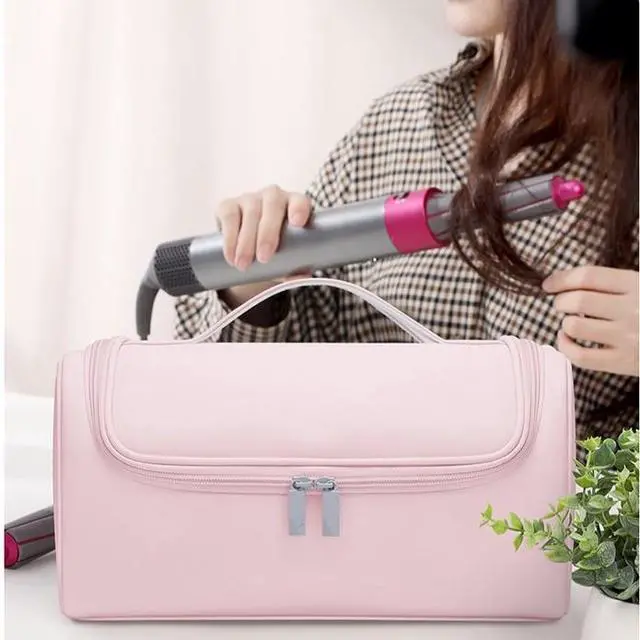 Alt view image 5 of 7 - Carrying Travel Case for Dys/Shark Flexstyle Complete Styler and Accessories,PU Portable Bag,with Hanging Hook,Storage bag for hairdressing tools Green