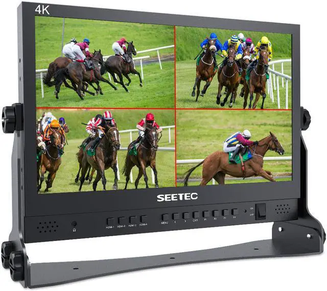Main image of SEETEC ATEM156 15.6 Inch Live Streaming Broadcast Director Monitor with 4 HDMI Input Output Quad Split Display for ATEM Mini Video Switcher Mixer Pro Studio Television Production