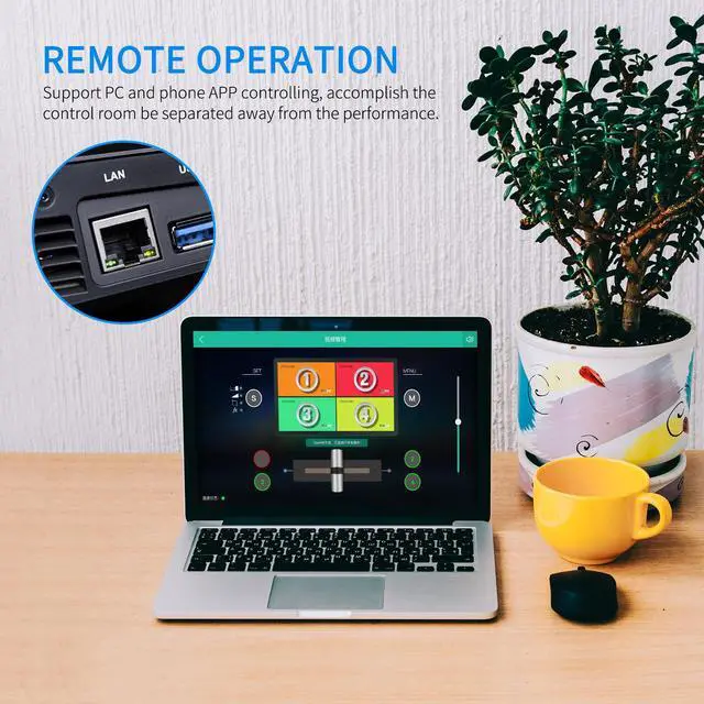 Alt view image 2 of 7 - FEELWORLD L2 Plus Multi Camera Video Mixer Switcher with 5.5 inch LCD Touch Screen PTZ Controller Chroma Key 4 HDMI Inputs USB3.0 Output Format Real Time Production Live Streaming Built in Cooler