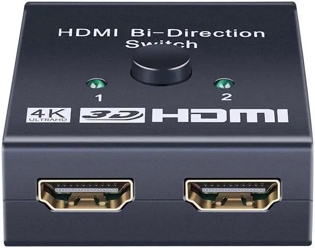 Alt view image 5 of 6 - HDMI Bi-Directional Switch 1x2 / 2x1 HDMI Splitter Adapter Supports Ultra HD 4K 1080P 3D HDR HDCP for PS5 Xbox HDTV