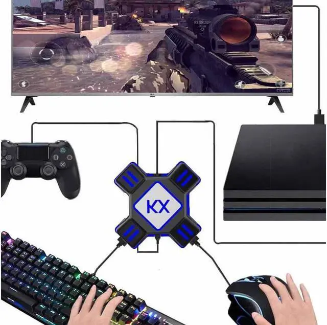 Alt view image 5 of 7 - KX Adapter Game Controllers to Gaming Keyboard Mouse Converter for Nintendo Switch Xbox One X/S Xbox 360 PS4 PS3