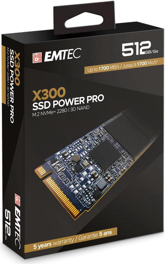 Emtec X300 Power Pro 512GB M.2 2280 PCIe Gen 3.0 x4 Internal Solid State  Drive (SSD) - ECSSD512GX300