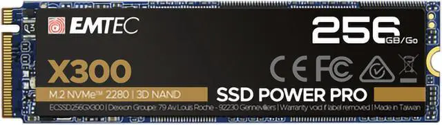 Alt view image 3 of 4 - Emtec X300 Power Pro 256GB M.2 2280 PCIe Gen 3.0 x4 Internal Solid State Drive (SSD) - ECSSD1TX300