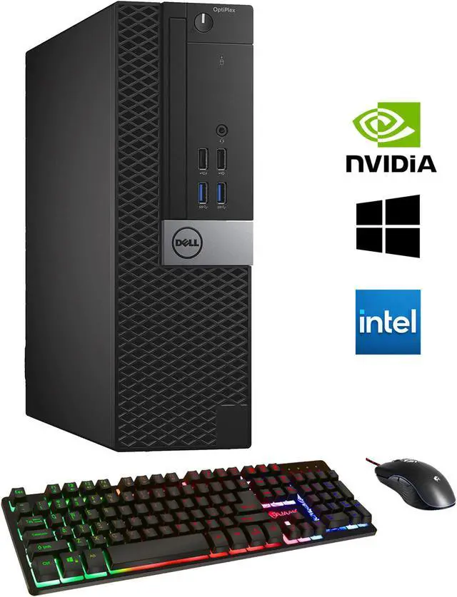 Main image of Dell OptiPlex 7040 SFF Computer Desktop i5 6500 3.2Ghz 16GB DDR4 RAM 1TB SSD NVIDIA GeForce GT 1030 2GB Win 10 Pro WIFI with Gaming PC Keyboard & Mouse HAJAAN HC510 HDMI