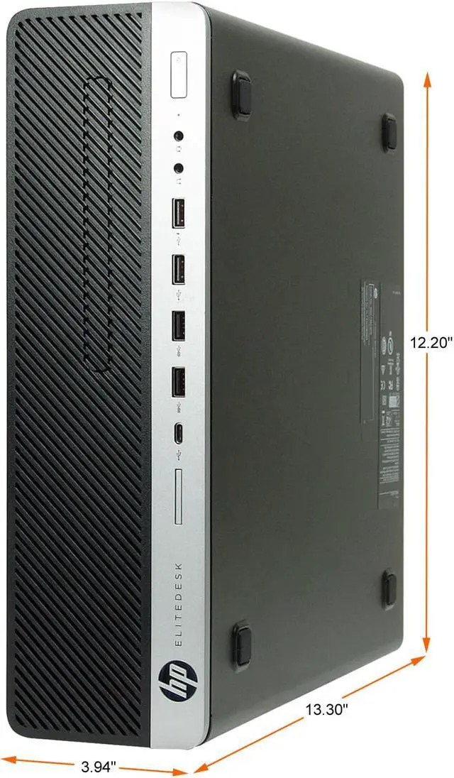 Alt view image 2 of 4 - HP Desktop Computer 800 G3-SFF Intel Core i5 7th Gen 7500 (3.40GHz) 16GB DDR4 512 GB SSD Windows 10 Pro 64-bit