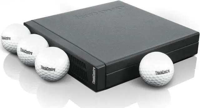 Alt view image 4 of 5 - Lenovo ThinkCentre M93p Tiny Desktop - 4th Gen Intel Core i5-4570T (Up to 3.60GHz), 8GB RAM, 128GB SSD, DisplayPort, VGA, LAN, Wi-Fi, Windows 10 Pro, Keyboard & Mouse - Grade A