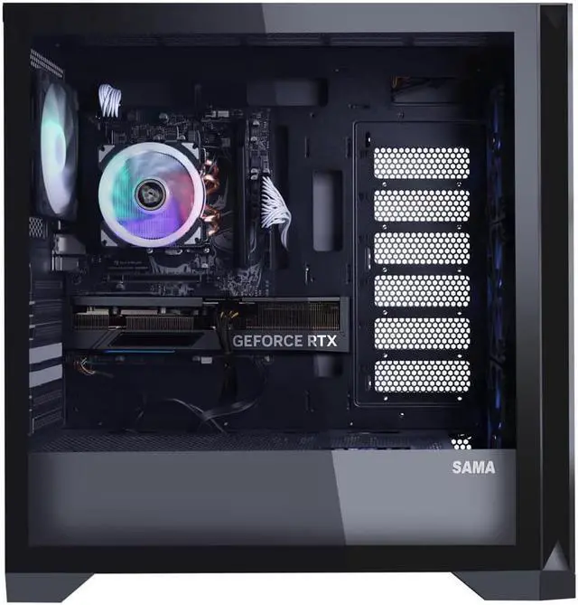 Alt view image 2 of 7 - H.E.  Ares Gaming Desktop PC - Intel Core i5-12400F 6-Core 2.5 GHz- RX 6750 XT 12G - 16GB DDR4 3200MHz RAM - 500GB M.2 SSD- WIFI& Bluetooth 5.0 -RGB Fans - Windows 11 Pro Computer