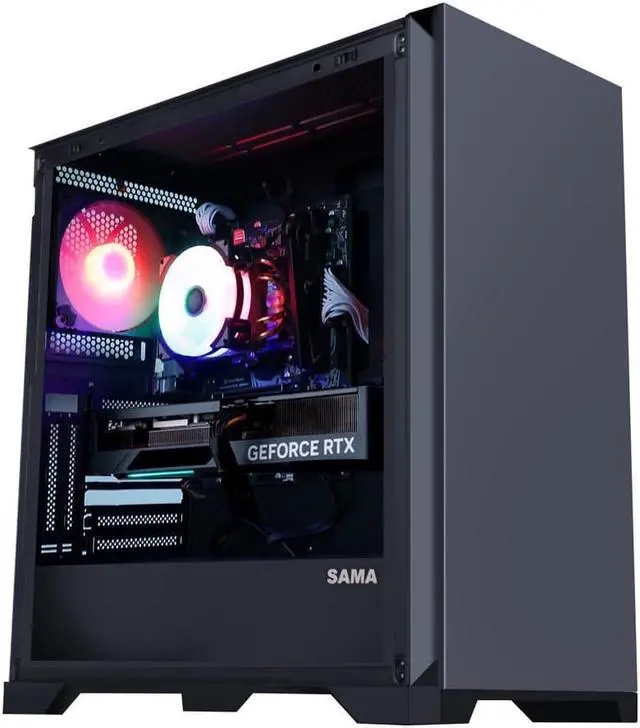Main image of H.E.  Ares Gaming Desktop PC - Intel Core i5-12400F 6-Core 2.5 GHz- RX 6750 XT 12G - 16GB DDR4 3200MHz RAM - 500GB M.2 SSD- WIFI& Bluetooth 5.0 -RGB Fans - Windows 11 Pro Computer