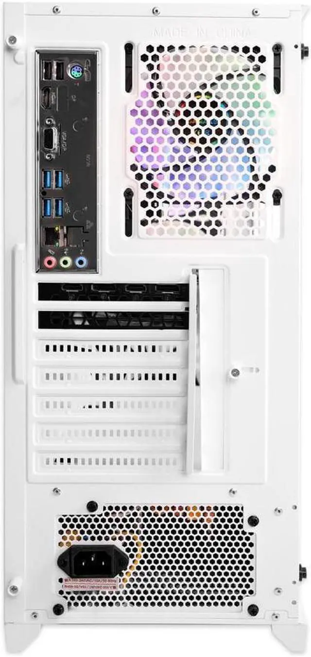 Alt view image 6 of 7 - Hoengager Apollo Gaming Desktop PC -  AMD Ryzen 7 5700G 8-Core 3.8GHz -GeForce RTX  4060 Ti 8G- 32GB DDR4 3200MHz - 500GB M.2 NVMe SSD- WIFI & Bluetooth 5.0 -RGB Fans - Windows 11 Pro Desktop Computer