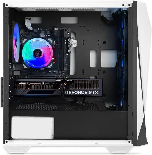 Alt view image 5 of 7 - Hoengager Battleaxe Gaming Desktop PC - AMD Ryzen 5 5600G 6-Core 3.9GHz- GeForce GTX 1650 - 16GB DDR4 3200MHz - 1TB M.2 +1TB SATA SSD- WIFI & Bluetooth 5.0 -RGB Fans - Windows 11 Pro Desktop Computer