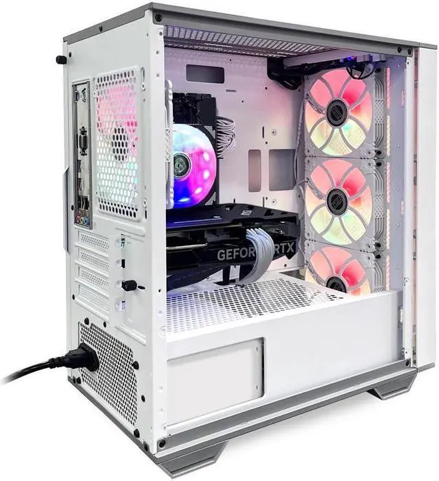 Alt view image 7 of 7 - Hoengager  Gaming Desktop PC - AMD Ryzen 5 5600G 6-Core 3.9GHz- GeForce RTX 3050 - 32GB DDR4 3200MHz - 1TB M.2 SSD- WIFI & Bluetooth 5.0 -RGB Fans - Windows 11 Pro Desktop Computer