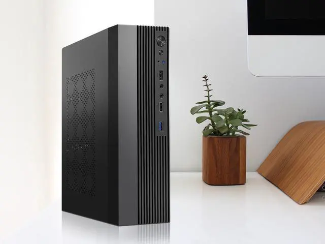 Alt view image 7 of 7 - H.E. Business Small Form Factor Computer AMD RYZEN 3 3200G 4-Core 3.6 GHz, DDR4 16GB RAM , 1TB SSD , Win 11 Pro, WIFI & Bluetooth-Black Business Desktop