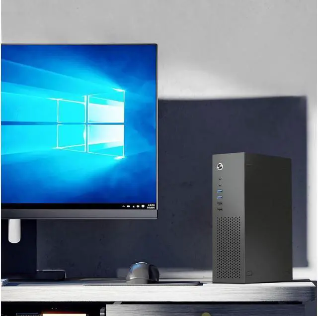 Alt view image 5 of 7 - H.E. Business Small Form Factor Desktop Computer AMD Athlon Dual Core 3.2Ghz 200GE DDR4 8GB RAM 500GB SSD  WIFI & Bluetooth Win 10 Pro