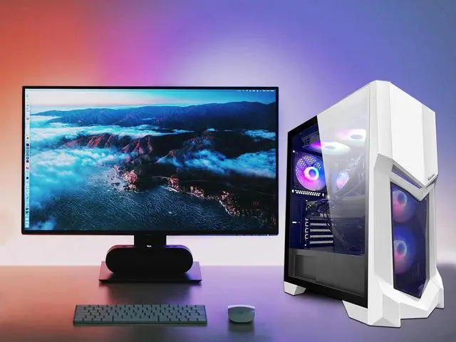 Alt view image 2 of 6 - H.E. Transformers Gaming PC -AMD Ryzen 5 5600X 3.7 GHz -RTX 4060 8GB-32GB DDR4 RAM -1TB PCIe SSD -240 Liquid Cooler -WIFI &Bluetooth Ready -Windows 11 Pro Desktop Computer