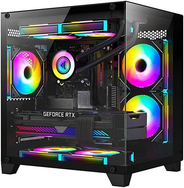 H.E. Gaming PC -AMD Ryzen 5 5600X 3.7 GHz-RX 6700 XT 12GB -32GB DDR4  RAM-1TB M.2 +2TB SATA SSD-240 Liquid Cooler -WIFI &Bluetooth -RGB  Fans-Windows 11 