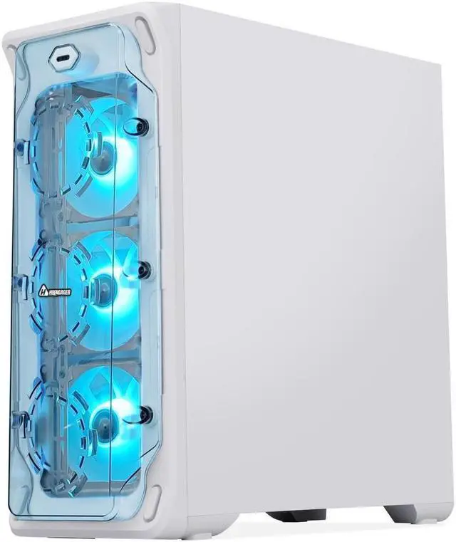 Alt view image 3 of 7 - Hoengager GALAXY Gaming PC Desktop-AMD Ryzen 7 5700X 3.4 GHz 8-Core, 32GB DDR4 RAM,1TB M.2 +1TB SATA SSD, RTX 4060TI 8G, 240 Liquid-Cooled,RGB FansWIFI &Bluetooth ,Win 11 Pro 64bit -White