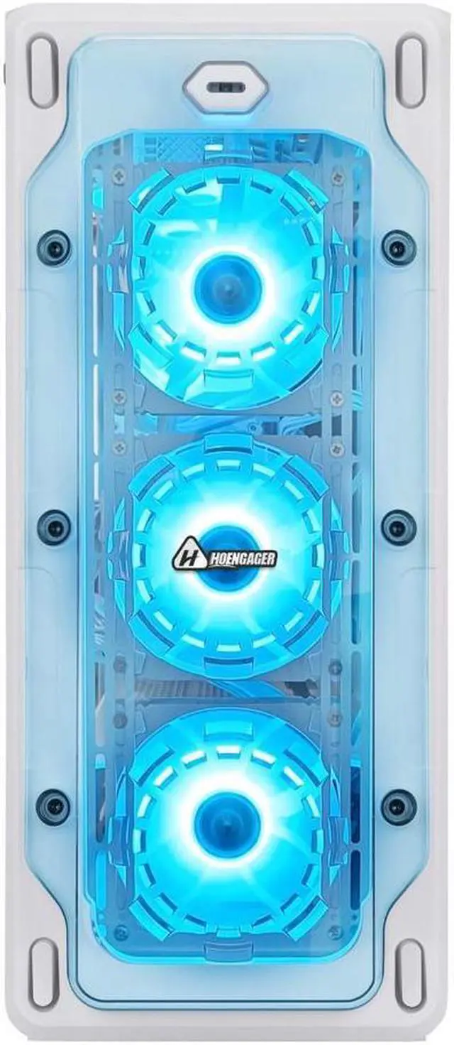 Alt view image 5 of 7 - Hoengager GALAXY Gaming PC Desktop-AMD Ryzen 7 5700X 3.4 GHz 8-Core, 32GB DDR4 RAM,1TB M.2 +1TB SATA SSD, RTX 4060TI 8G, 240 Liquid-Cooled,RGB FansWIFI &Bluetooth ,Win 11 Pro 64bit -White