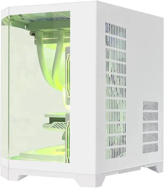 Alt view image 6 of 7 - Hoengager Ocean of Stars Gaming PC AMD Ryzen 7 7700 3.8 GHz, RTX 4070 TI SUPER 12GB, 1TB PCIe SSD, 32GB DDR5 RAM, Liquid Cooler ,AC Wi-Fi &Bluetooth, RGB Fans,Windows 11 Pro Desktop-White