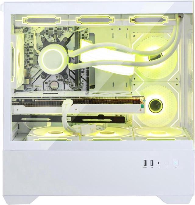 Alt view image 2 of 7 - HoengagerGaming PC - AMD Ryzen 5 5600X , Intel Arc B580 12GB, 16GB DDR4 RAM, 1TB PCIe SSD, WiFi + BT, Windows 11 Pro -RGB Prebuilt Desktop