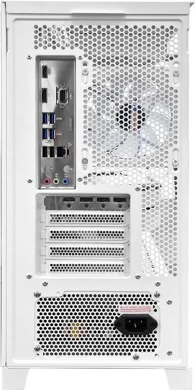 Alt view image 7 of 7 - Hoengager Ocean Park Gaming PC Desktop-RTX 4070 12G,AMD Ryzen 7 5700X 3.4 GHz 8-Core, 32GB DDR4 RAM,1TB PCI-E +1 TB 2.5'' SSD, 360 Liquid-Cooled,RGB Fans, WIFI &Bluetooth ,Win 11 Pro 64bit -White