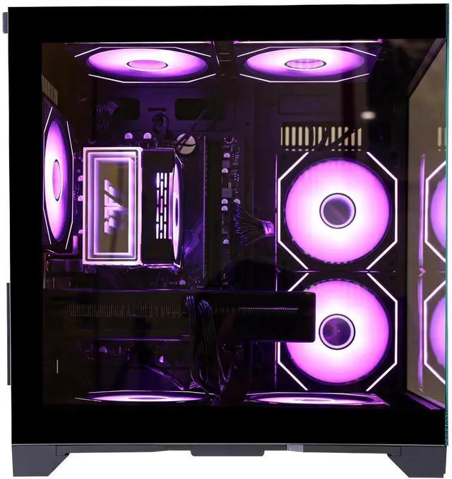 Alt view image 3 of 7 - Hoengager Gaming Desktop INTEL Core i5 12400F 2.5 GHz 6-Core, GeForce RTX 5060 8GB , 32GB DDR4 RAM 3200MHz,1TB PCIe +1TB SATA SSD, Wi-Fi & Bluetooth ,Windows 11 Pro  Prebuilt Tower RGB Computer-Black