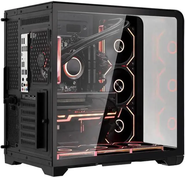 Alt view image 2 of 7 - Hoengager Astral Plus Gaming PC -AMD Ryzen 5 9600X 6-Core 3.9 GHz -RTX 5060 8GB -32GB DDR5 6000MHZ RAM-1TB PCIe +1TB SATA SSD -WIFI &BT -360AIO Liquid Cooler ,Win11 Pro Desktop Computer-Black
