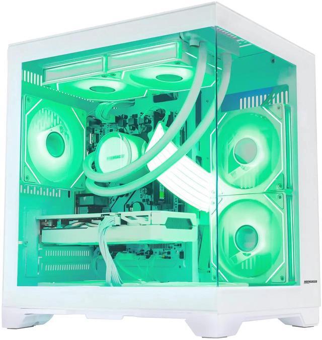 Alt view image 5 of 7 - Hoengager Gaming PC AMD Ryzen 7 5700X3D  8-Core 3.0 GHz,GeForce RTX 5060 TI 8GB, 16GB DDR4 RAM 3200MHz,1TB PCIe +2TB SATA SSD, WIFI&Bluetooth Windows 11 Pro-White