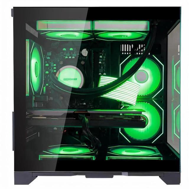 Alt view image 4 of 7 - Hoengager Gaming PC AMD Ryzen 5 5600GT  6-Core 3.6GHz, Radeon RX 9060 XT 16GB, 32GB DDR4 RAM 3200MHz,1TB PCIe SSD, WIFI&Bluetooth Windows 11 Pro