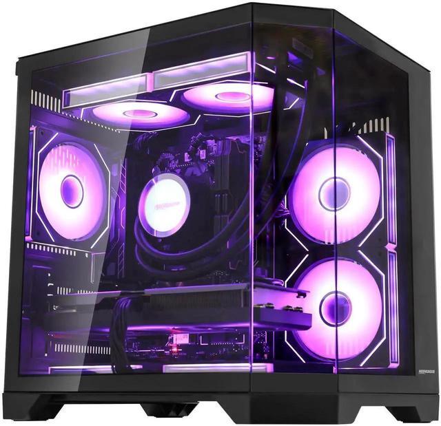 Main image of Hoengager Gaming PC AMD Ryzen 7 7800X3D  8-Core 4.2 GHz, Radeon RX 9060 XT 8GB, 32GB DDR5 RAM 6000MHz,1TB PCIe +2TB SATA SSD, WIFI&Bluetooth Prebuilt PC Windows 11 Pro