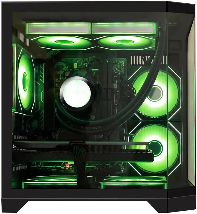 Alt view image 2 of 7 - Hoengager Gaming PC AMD Ryzen 7 7800X3D  8-Core 4.2 GHz, Radeon RX 9060 XT 8GB, 32GB DDR5 RAM 6000MHz,1TB PCIe +2TB SATA SSD, WIFI&Bluetooth Prebuilt PC Windows 11 Pro