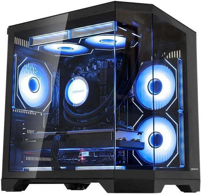 Alt view image 3 of 7 - Hoengager Gaming PC AMD Ryzen 7 7800X3D  8-Core 4.2 GHz, Radeon RX 9060 XT 8GB, 32GB DDR5 RAM 6000MHz,1TB PCIe +2TB SATA SSD, WIFI&Bluetooth Prebuilt PC Windows 11 Pro
