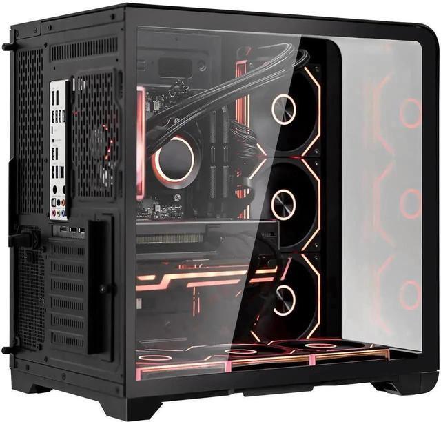 Alt view image 2 of 7 - Hoengager Astral Plus Gaming PC -AMD Ryzen 5 9600X 6-Core 3.9 GHz -Radeon RX 9060 XT 8GB -32GB DDR5 6000MHZ RAM-1TB PCIe +1TB SATA SSD -WIFI &Bluetooth -RGB Fans-Windows 11 Pro Desktop Computer-Black
