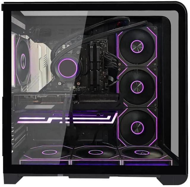 Alt view image 3 of 7 - Hoengager Astral Plus Gaming PC -AMD Ryzen 5 9600X 6-Core 3.9 GHz -Radeon RX 9060 XT 8GB -32GB DDR5 6000MHZ RAM-1TB PCIe +1TB SATA SSD -WIFI &Bluetooth -RGB Fans-Windows 11 Pro Desktop Computer-Black