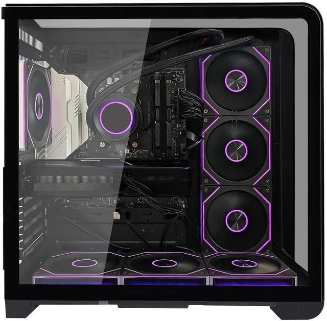 Alt view image 5 of 7 - Hoengager Astral Plus Gaming PC -AMD Ryzen 5 9600X 6-Core 3.9 GHz -Radeon RX 9060 XT 8GB -32GB DDR5 6000MHZ RAM-1TB PCIe +1TB SATA SSD -WIFI &Bluetooth -RGB Fans-Windows 11 Pro Desktop Computer-Black