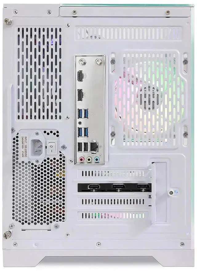 Alt view image 7 of 7 - Hoengager Astral Mini Gaming PC -AMD Ryzen 7 7700 8-Core 3.8 GHz-Radeon RX 9060 XT 8GB -32GB DDR5 6000MHZ RAM-1TB PCIe SSD -WIFI &Bluetooth -RGB Fans-Prebuilt PC Windows 11 Pro Desktop Computer-White