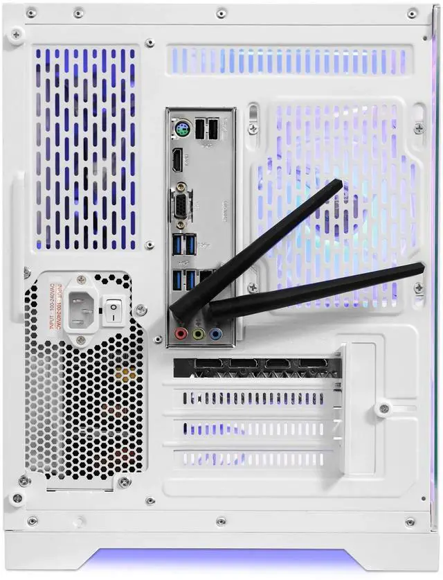 Alt view image 6 of 6 - Hoengager King Gaming Desktop AMD Ryzen 5 5600X  6-Core 3.7 GHz,GeForce RTX 3060 12G, 32GB DDR4 3200MHz RAM ,1TB PCIe SSD ,RGB FAN ,WiFi &Bluetooth Windows 11 Pro Prebuilt Gaming PC-White