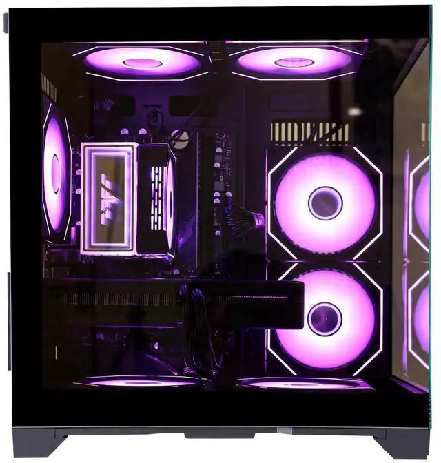 Alt view image 2 of 7 - Hoengager King Gaming Desktop AMD Ryzen 5 5600GT 3.6 GHz,GeForce RTX 3060 12G, 32GB DDR4 3200MHz RAM ,1TB PCIe SSD ,RGB FAN ,WiFi &Bluetooth Windows 11 Pro Prebuilt Gaming PC