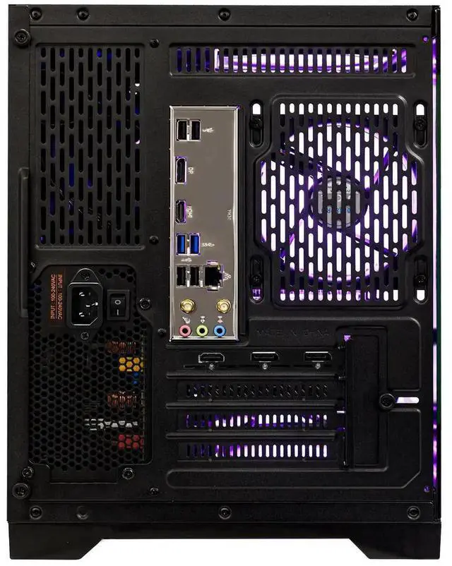 Alt view image 7 of 7 - Hoengager King Gaming Desktop AMD Ryzen 5 5500  6-Core 3.6 GHz,Radeon RX 9060XT 16G, 32GB DDR4 3200MHz RAM ,1TB PCIe +2TB SATA SSD ,RGB FAN ,WiFi &Bluetooth Windows 11 Pro Prebuilt Gaming PC