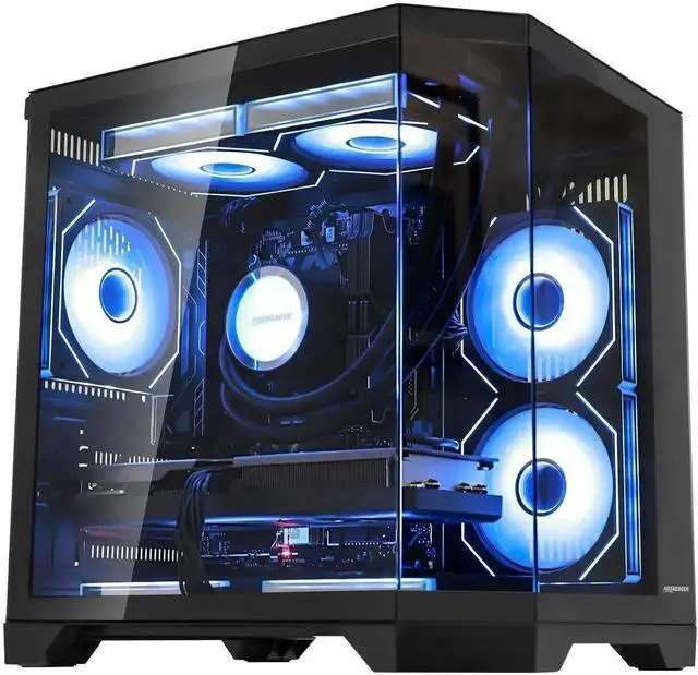 Main image of HoengagerGaming PC - AMD Ryzen 5 9600X  6-Core 3.9GHz, Intel Arc B580 12GB, 32GB DDR5 RAM, 1TB PCIe SSD, WiFi + BT, 850W PSU,Liquid cooler, Windows 11 Pro -RGB Prebuilt Desktop