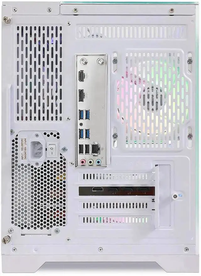 Alt view image 7 of 7 - Hoengager Astral Mini Gaming PC -AMD Ryzen 5 9600X  6-Core 3.9GHz -Radeon RX 9060 XT 8GB -32GB DDR5 6000MHZ RAM-1TB PCIe SSD -WIFI &Bluetooth -RGB Fans-Prebuilt PC Win 11 Pro Desktop Computer-White