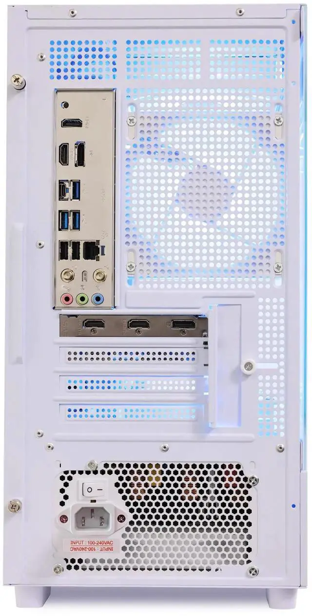 Alt view image 7 of 7 - Hoengager Gaming PC Intel Core i7-12700KF 12-Core (8P+4E) 3.6 GHz, Radeon RX 9060 XT 8GB, 32GB DDR5 RAM 6000MHz,1TB PCIe SSD, WiFi & BT ,850W PSU, Liquid cooler, Windows 11 Pro Desktop-White